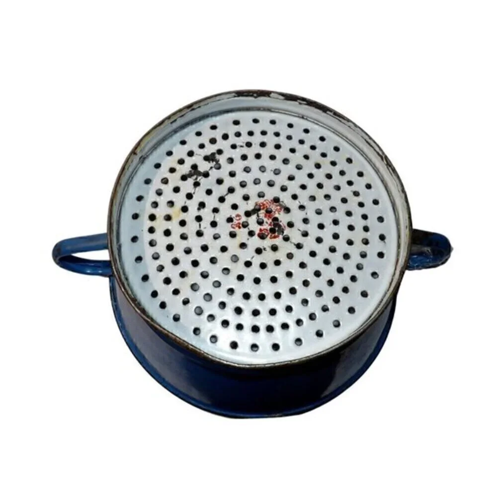 Vintage Enamel Strainer Enamel Strainer‎ Colander 10X10